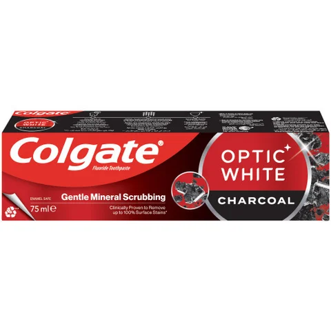 Colgate Optic White Charcoal Gentle Mineral Scrubbing Toothpaste 75ml