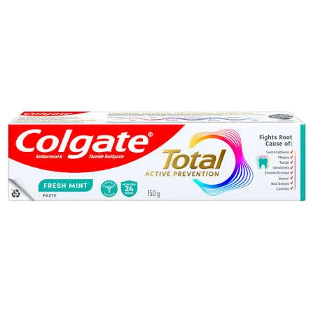Colgate Total Active Prevention Fresh Mint Toothpaste 150g
